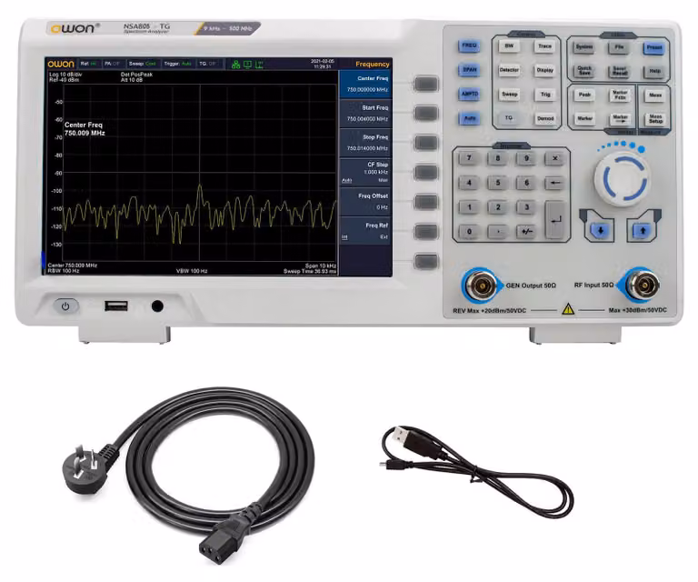 Analizzatore di spettro da 9 kHz a 1,5 GHz, display LCD da 9 pollici, risoluzione 1280x800 pixel, generatore di segnali di tracciamento