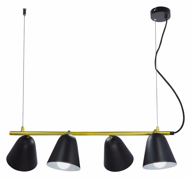 Lampada a sospensione a 4 punti E14 4x40W nera 5377 Alder Rabalux