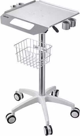 VEVOR Carrello Medico con Portata Massima di 30 kg e Altezza Regolabile, Ideale per Cliniche, Ospedali e Laboratori, Sollevamento Pneumatico, Supporto Stabile, con Cestello e Ruote Girevoli a 360°