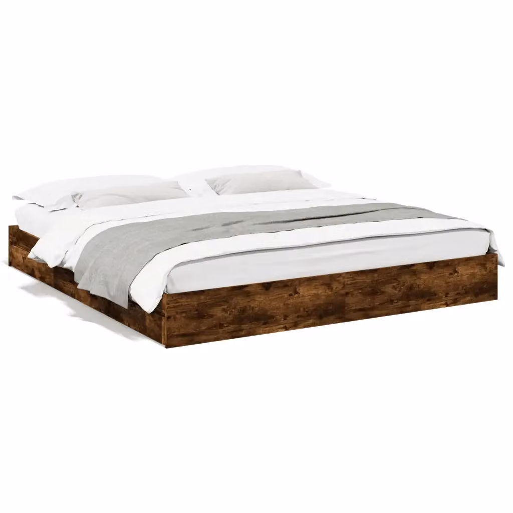 vidaXL Giroletto con Cassetti in Legno Multistrato Rovere Fumo L/P: 200 x 200 cm – 2