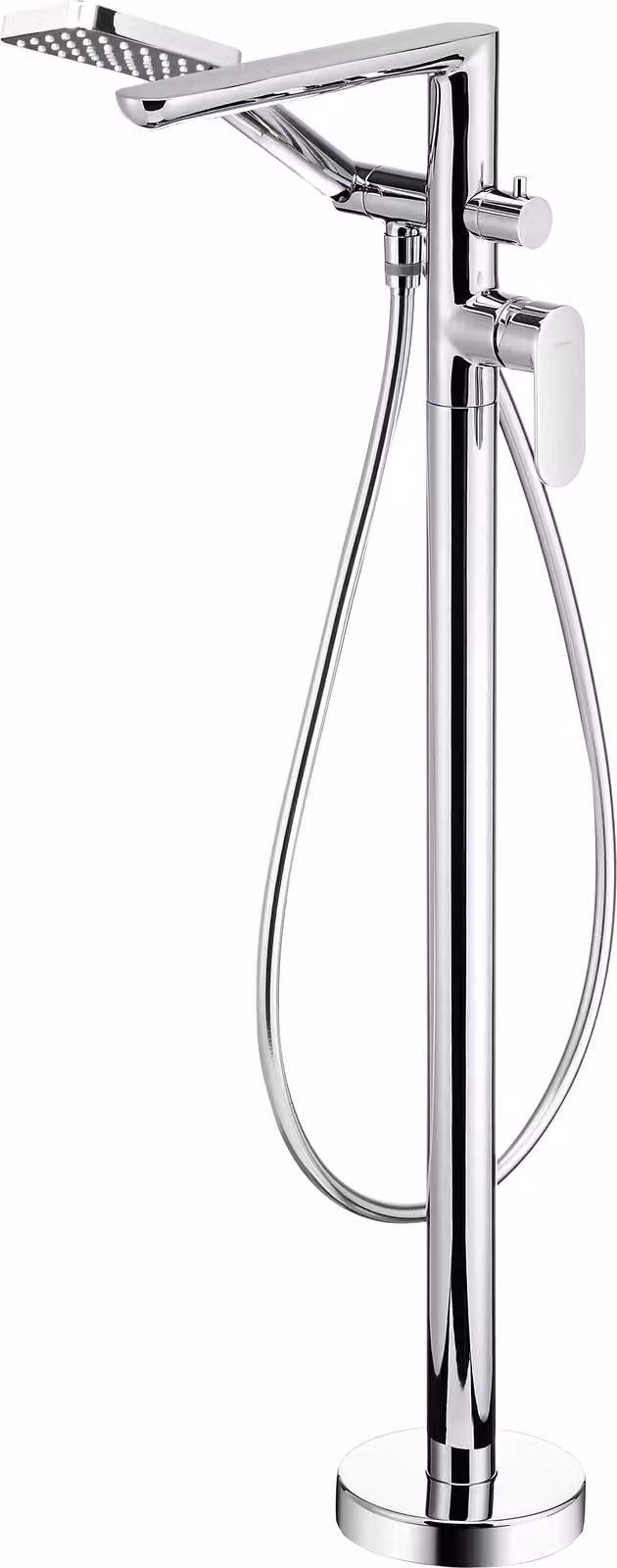 Freestanding bathtub mixer with shower set