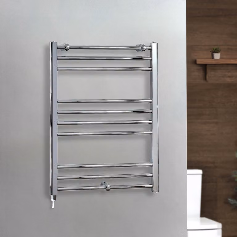 Scaldasalviette Elettrico Diritto Cromato Kent ECOSO by Hudson Reed L: 80 cm, P: 60 cm