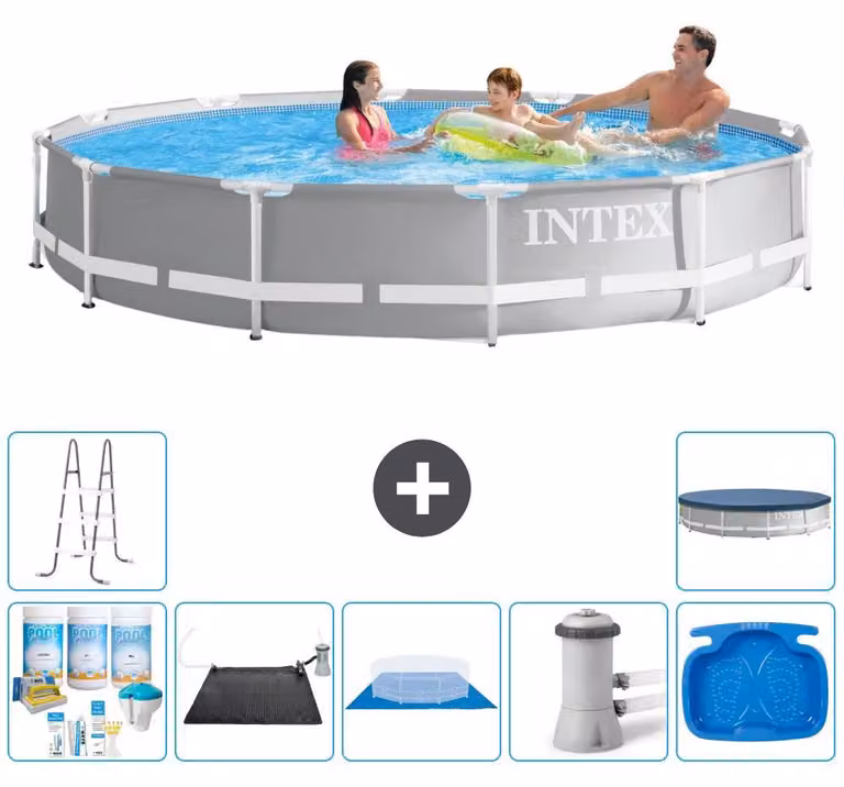 Struttura per piscina a forma di prisma - 366x76 cm - composta da 8 elementi - modello S20524
