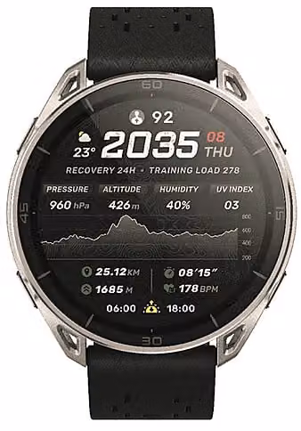 Smartwatch Amazfit Cheetah 2 Ultra con scocca in titanio e touchscreen, colore nero, compatibile con iOS e Android