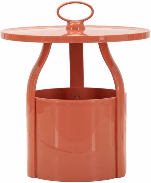 Tavolinetto porta giornali Iris Mauro Ferretti rosso diametro: 44 cm, Altezza: 43 cm