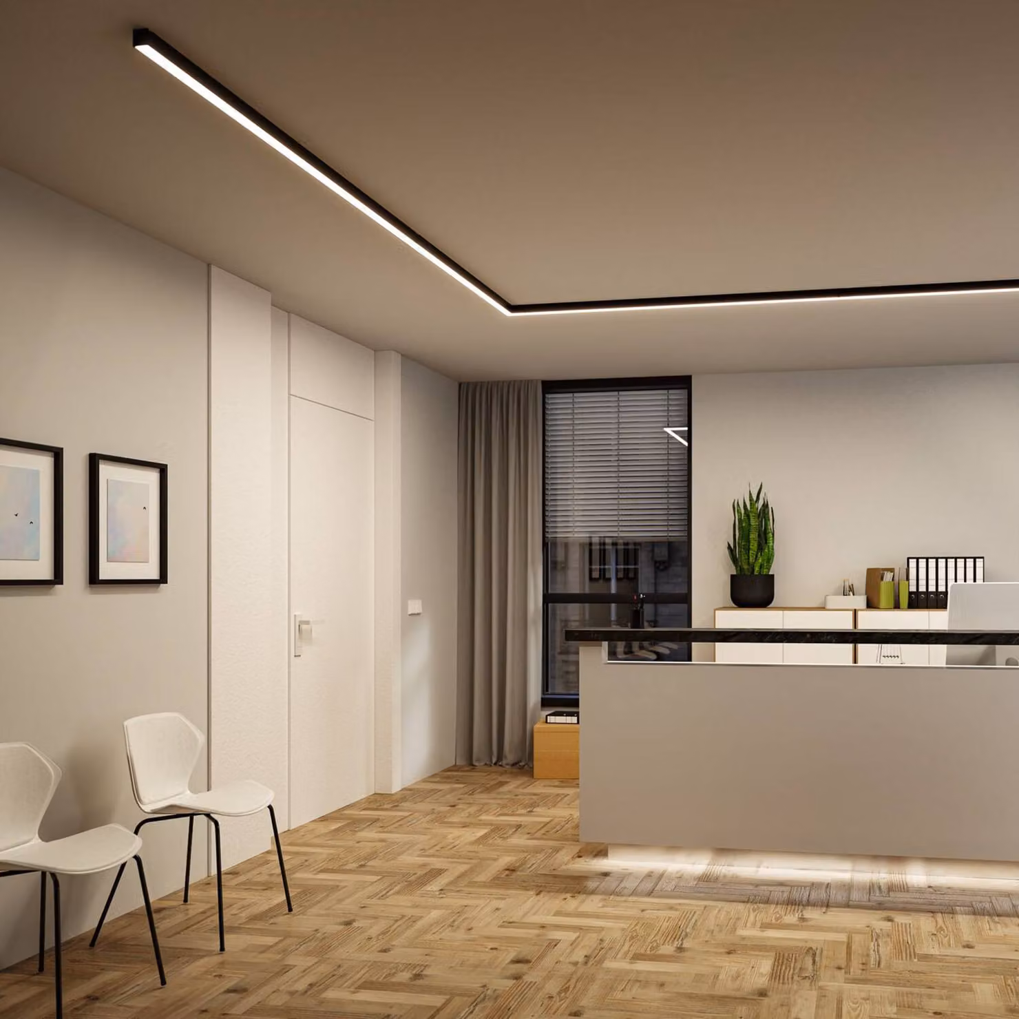Paulmann barra luminosa Linion, nera 1 m Trasformatore Master ZigBee dimmerabile, Nero, Soggiorno / Sala da pranzo, Alluminio, Moderno, Barra luminosa