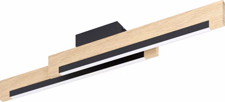 Lampada da parete/soffitto CAMACHO Illuminazione - L94 x L8 x H11,5 cm - nero, marrone - IP20