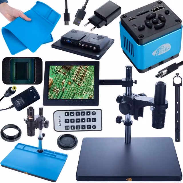 Set Microscopio Digitale Rosfix Earth Pro MCEP-0.5X con Camera Aquarius PRO 8,29MP Multicolore, Tappetino in Silicone e Supporto Display