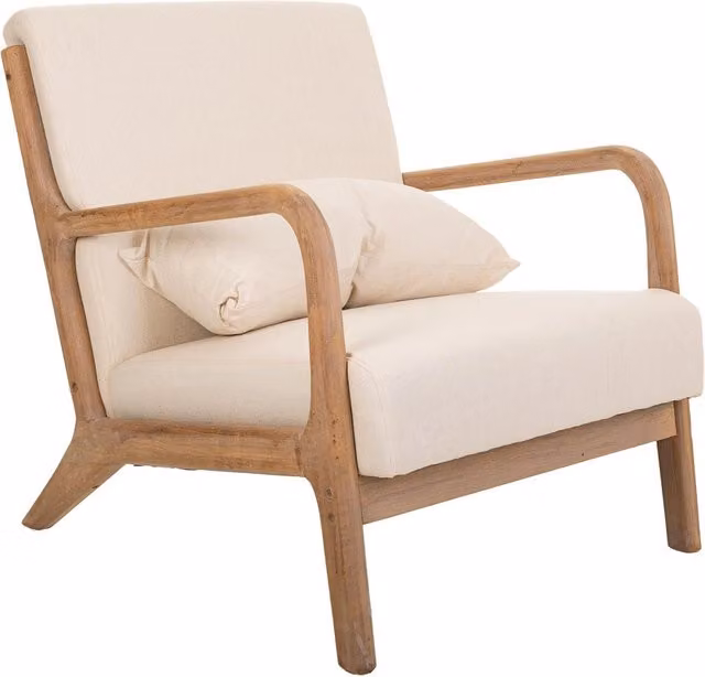 Poltrona in legno marrone 66x85x74