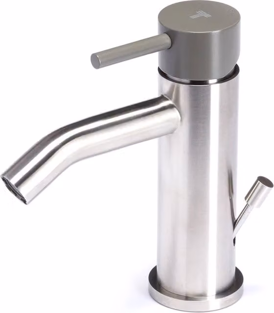 Rubinetto Miscelatore Monocomando Bidet in Acciaio Inox Maniglia Antracite