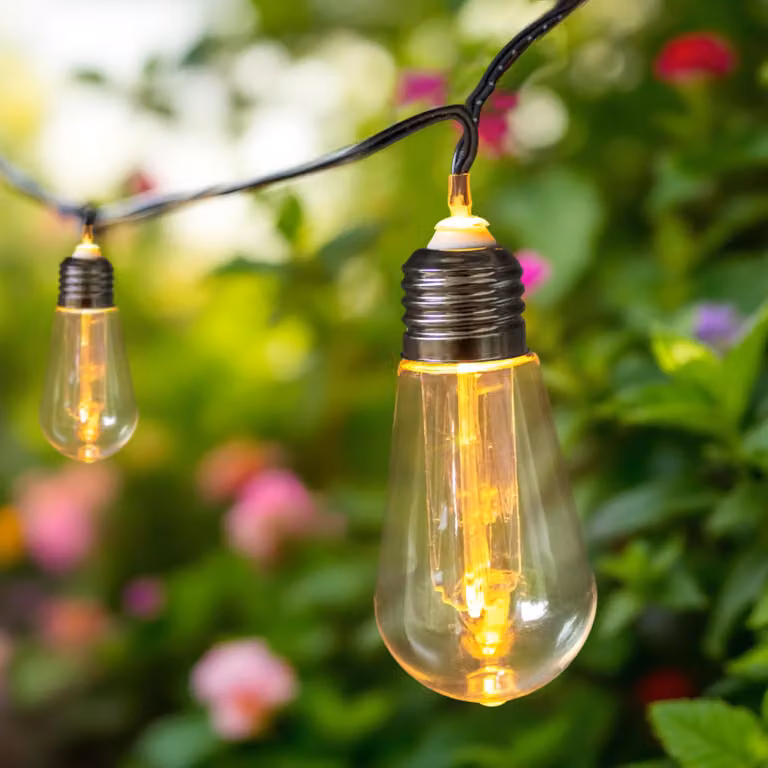 1.10 luci fiabesche con 10 lampadine - circa 450 cm - CATENA DI LUCI con alimentatore e timer
