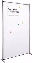 Pannello divisorio magnetico singolo in alluminio Top Eventi Store, colore argento o bianco, L: 100 cm, H: 190 cm