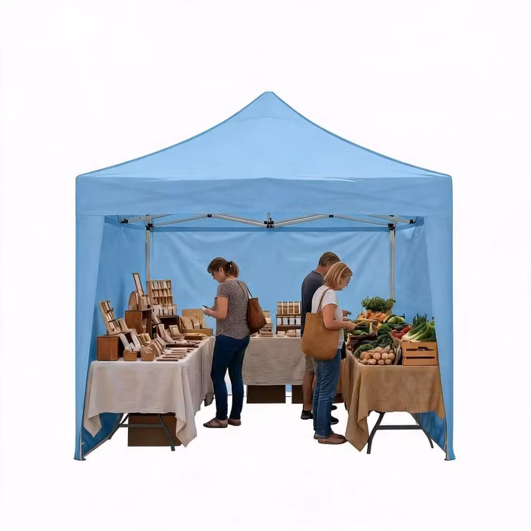 Padiglione pieghevole 3x3 metri - Tenda pop-up per feste - Tessuto Oxford poliestere 600D, impermeabile - Facile da montare, anche da una sola persona - Altezza regolabile - Struttura in alluminio con borsa per il trasporto e sacchi di sabbia - Colore: bl