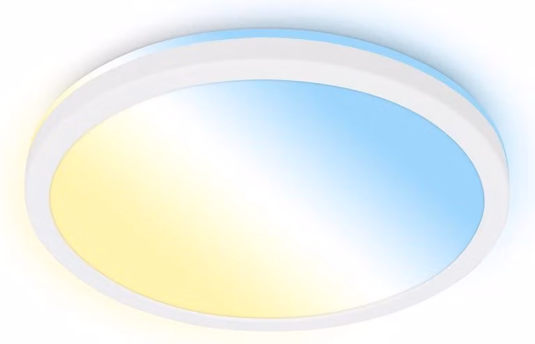 Pannello luminoso a LED per soffitto, retroilluminato, bianco, 18 Watt, 2400 lumen, 2700 – 6500K, dimmerabile – Briloner