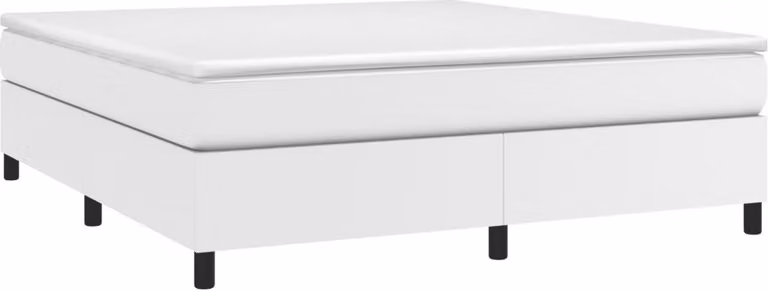 Struttura Letto a Rete a Molle Bianco 160x200 cm in Pelle finta