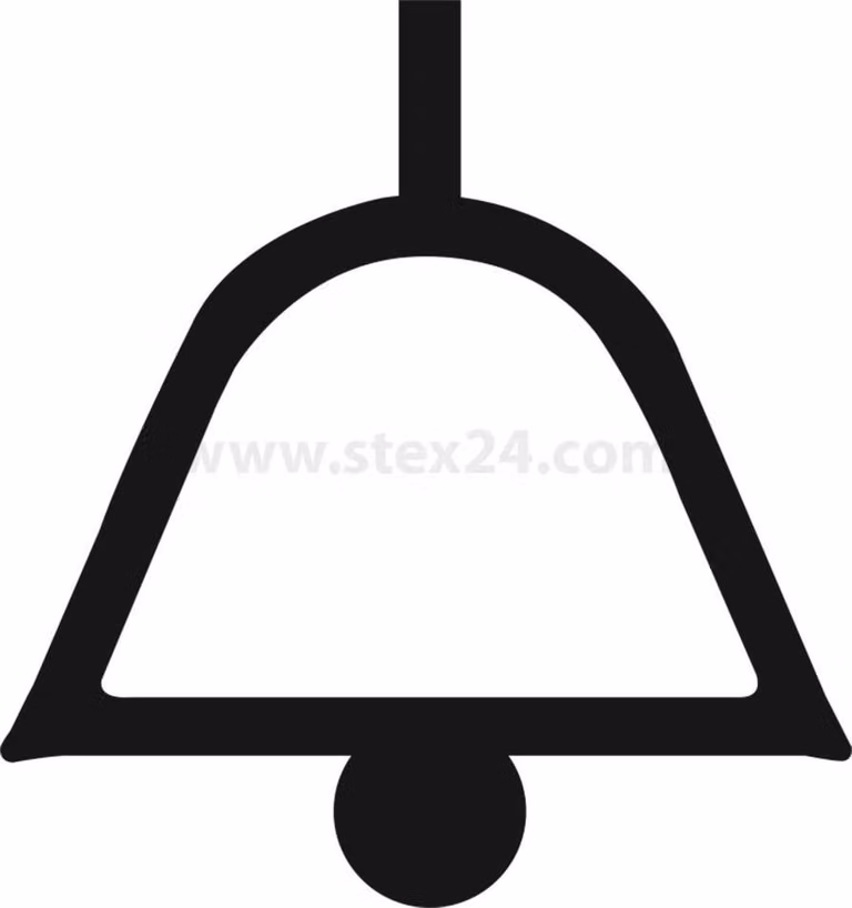Georg Schlegel Targhetta identificativa Simbolo grafico CAMPANA bianco - 1 pezzo