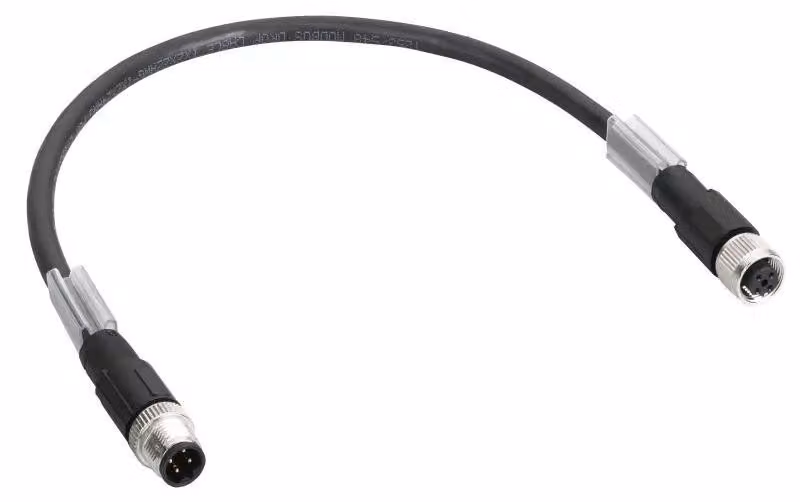 Cavo bus Schneider Electric TM7 (collegamento a catena), diritto, connettore maschio/femmina M12B, 0,3 m TCSXCN1M1F03E