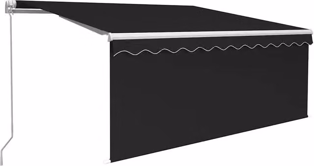 Tenda Sole | Tenda parasole Retrattile Manuale con Parasole 3,5x2,5 m Antracite