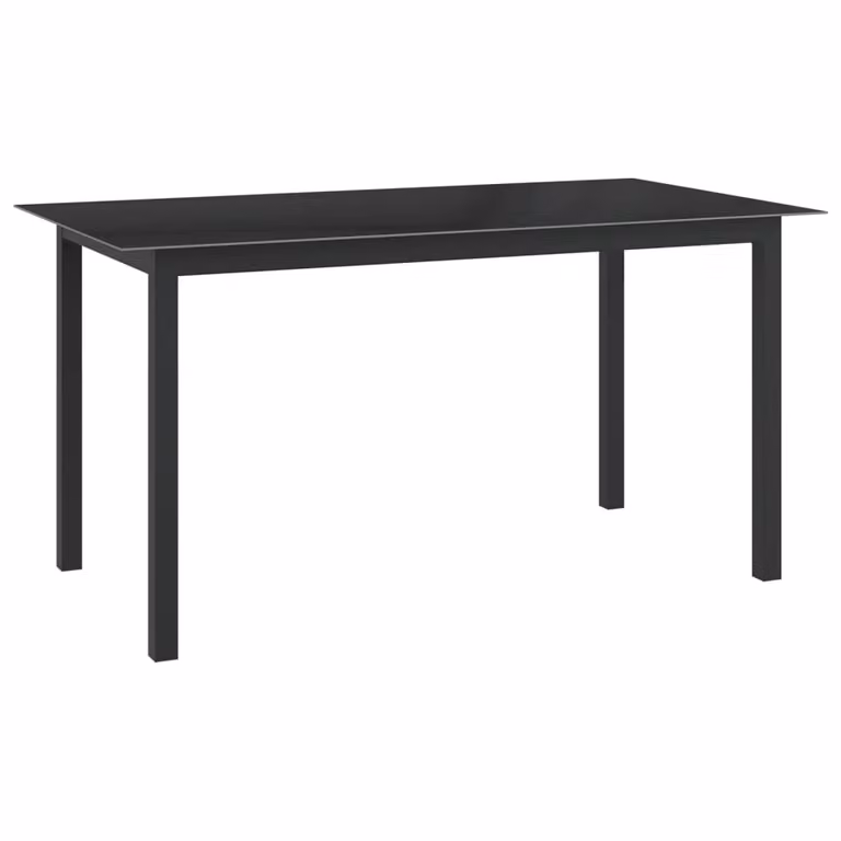 Tavolo da giardino in alluminio 150 x 74 x 90 cm nero