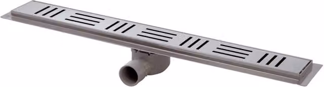 Canalina sifonata a pavimento in acciaio inox color argento L: 120 cm, P: 12,5 cm