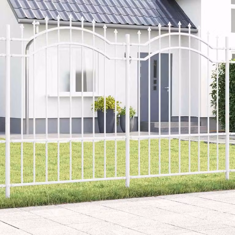 Maison Exclusive - Recinzione per giardino WOERDEN, 240 x 190 cm, acciaio verniciato a polvere, colore bianco