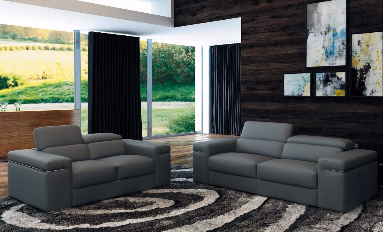 Multifunktions Ledercouch Sitz Polster Wohnzimmer Set 3+2 Garnitur Sofa Couch