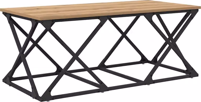 Tavolino da salotto Rovere artigianale 100 x 49 x 40 cm