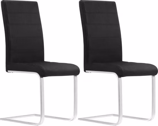 Set di 2 Sedie da Pranzo in Velluto - Sedie da Pranzo - Stile, Ergonomica e Comoda - Nero Modello: Specifica Ergonomica: Specifica di Comfort: Codice del Prodotto: