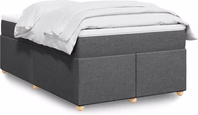 Giroletto a Molle con Materasso Grigio Scuro 120x190cm Tessuto 3285360