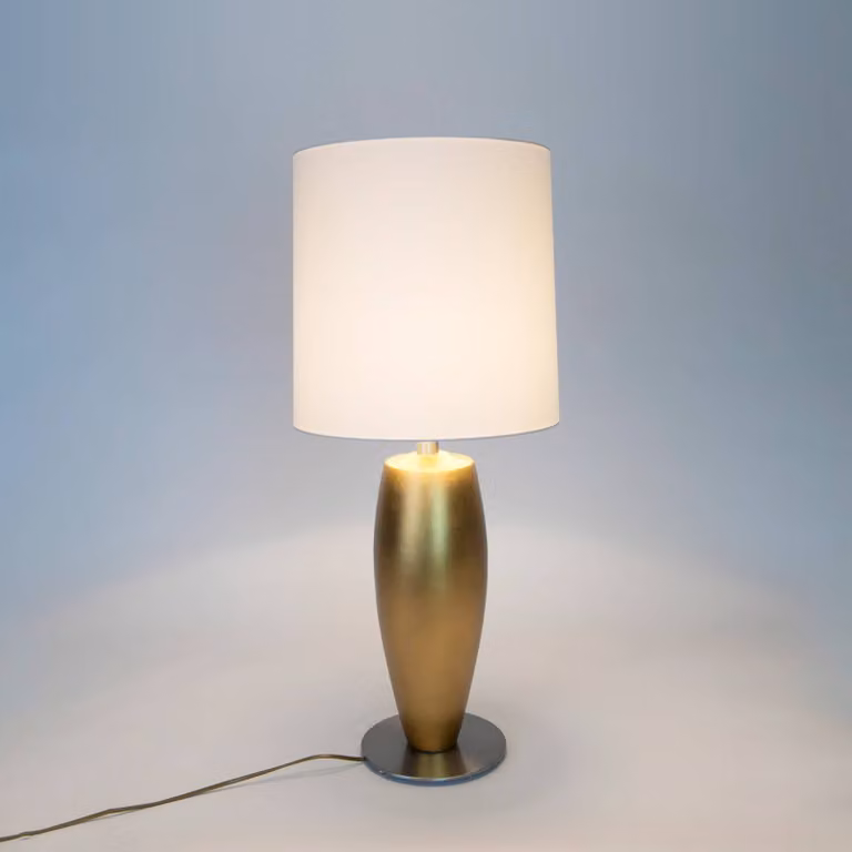 Holländer Lampada da tavolo OMEGA SOTTILE, Ottone / Oro, Soggiorno / Sala da pranzo, Ceramica, Lampada da tavolo