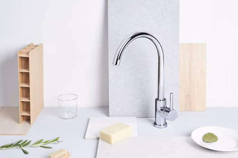 SANYCCES CURVE Rubinetto da cucina monocomando ColdOpen, cromo