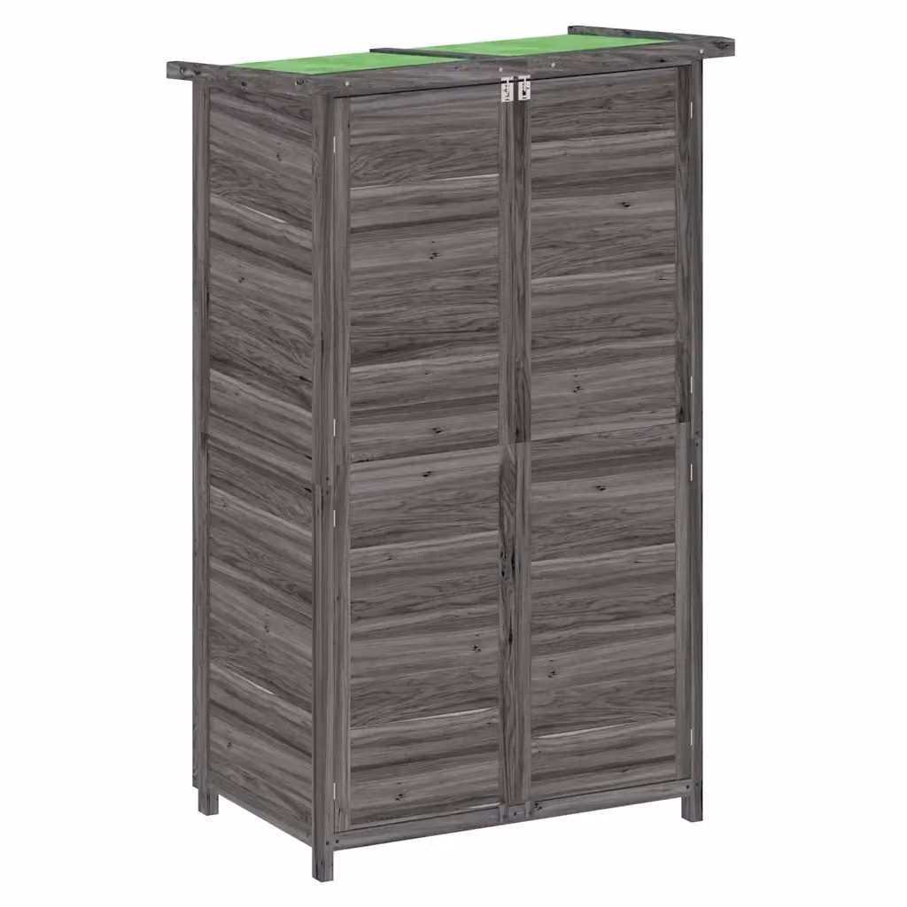 Rimessa da Giardino Videx in Legno Massello di Pino Grigia L: 83 cm, P: 57 cm, H: 140 cm – 2
