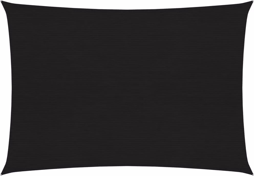 The Living Store Tenda da sole 160 g/m² nera 3x4,5 m HDPE