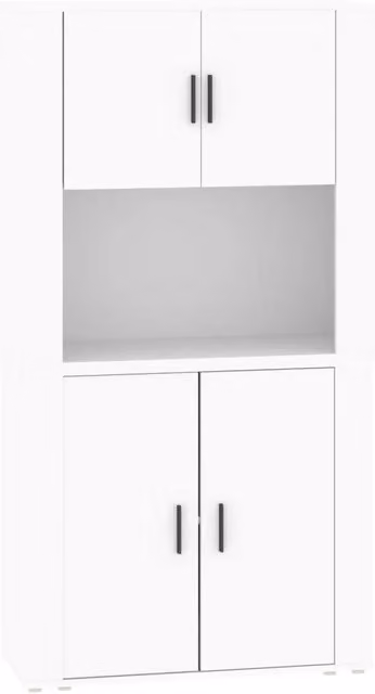 Credenza | Madia | Buffet da pranzo | Armadio da pranzo Bianca in Legno Multistrato