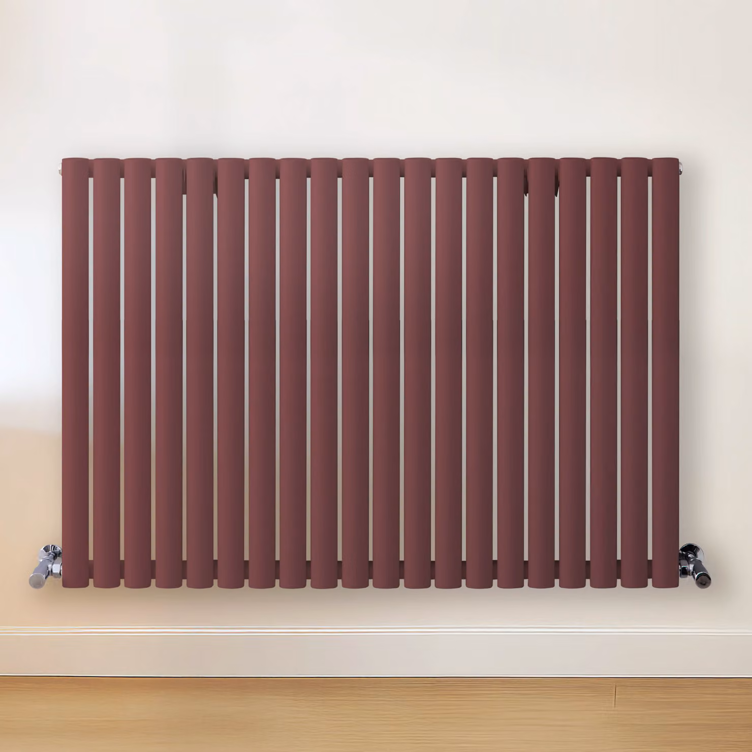Radiatore di Design Orizzontale Rosso (Booth Rosso) - 800mm x 1180mm - Pannello Doppio  - Revive