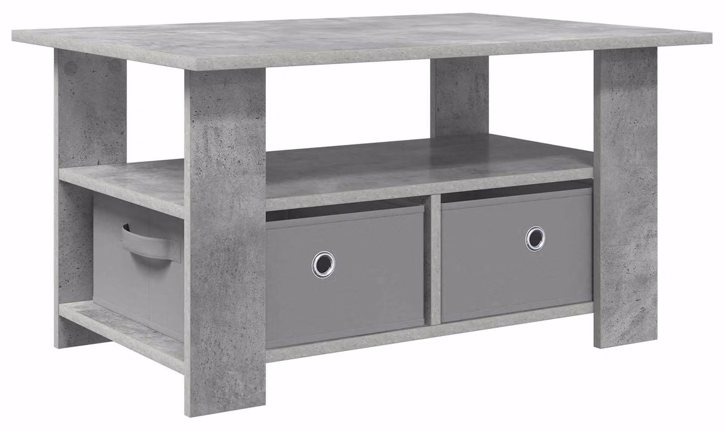 Tavolino da salotto con cassetto Grigio cemento 77 x 55 x 42 cm