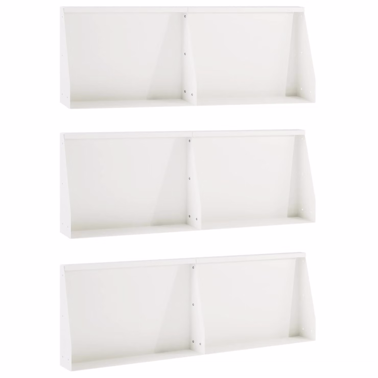 Set di 6 aiuole rialzate vidaXL in acciaio bianco per giardino ornamentale L/P/H: 60 x 12 x 50 cm