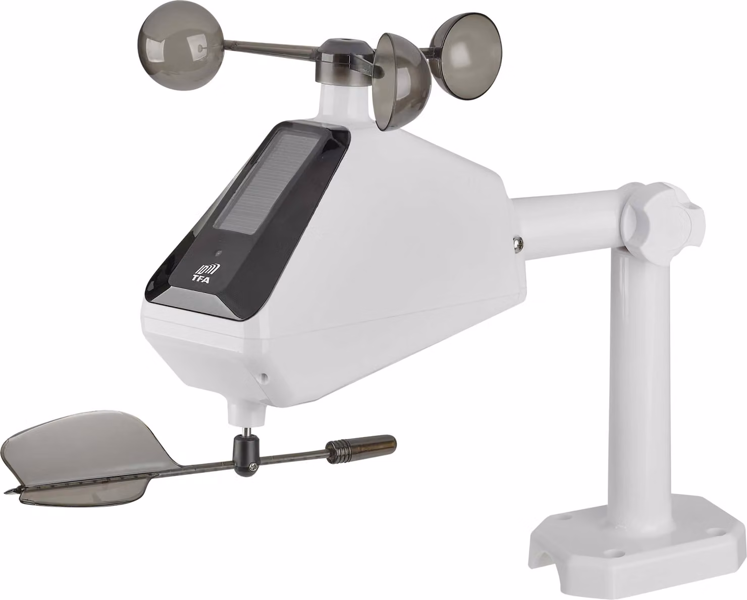Sensore di vento wireless TFA TFA.me ID-A2, portata 100 m, solare, velocità e direzione del vento, compatibile con le stazioni meteo TFA.me
