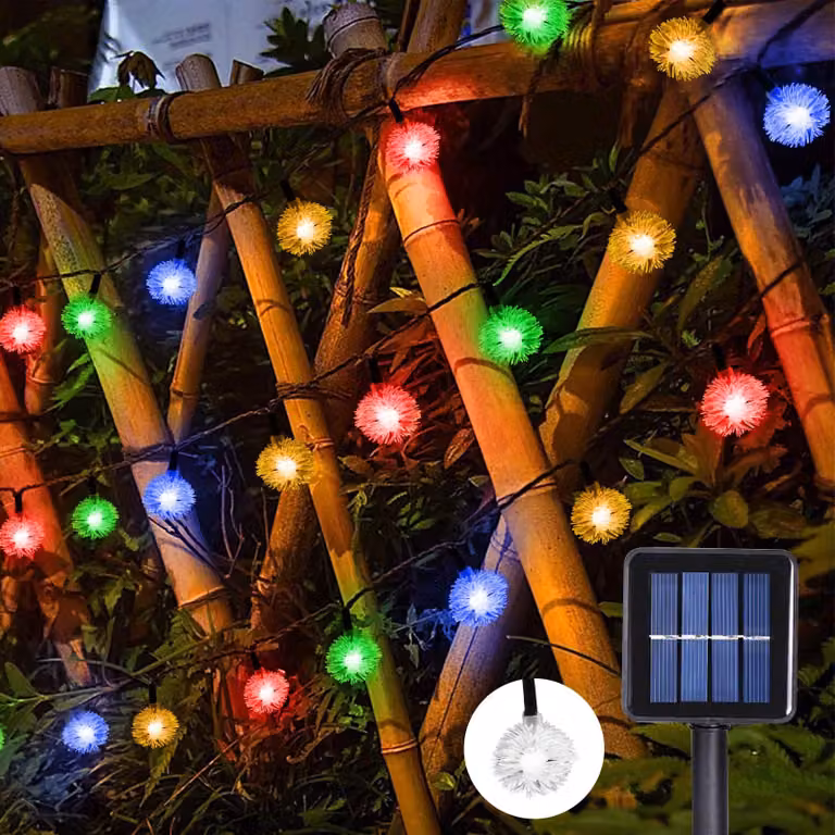 Catene luminose solari, 100 LED, 8 modalità, grado di protezione IP65, 12 metri, per uso esterno