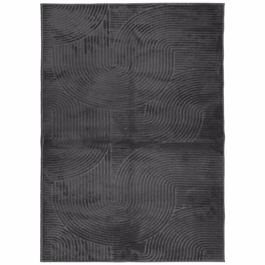 Tappeto vidaXL IZA a pelo corto in poliestere con design scandinavico geometrico, colore antracite, L: 280 cm, P: 200 cm – 2