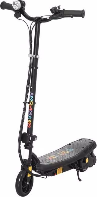 Trottineta elettrica pieghevole Zephmum per bambini, 120W, velocità massima 12 km/h, colore nero