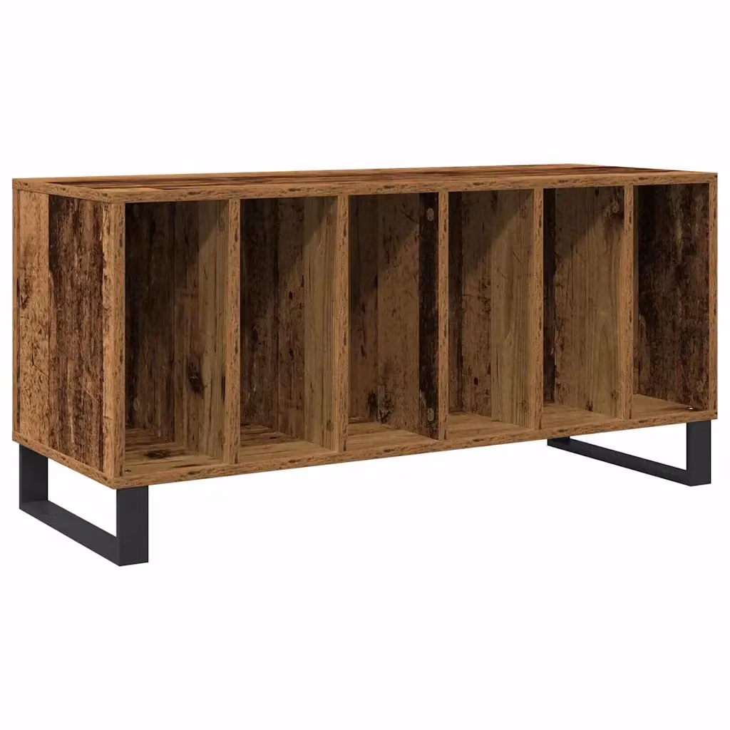 Mobile porta vinili vidaXL in legno stile mid-century colore marrone L: 100 cm, P: 38 cm, H: 48 cm – 2