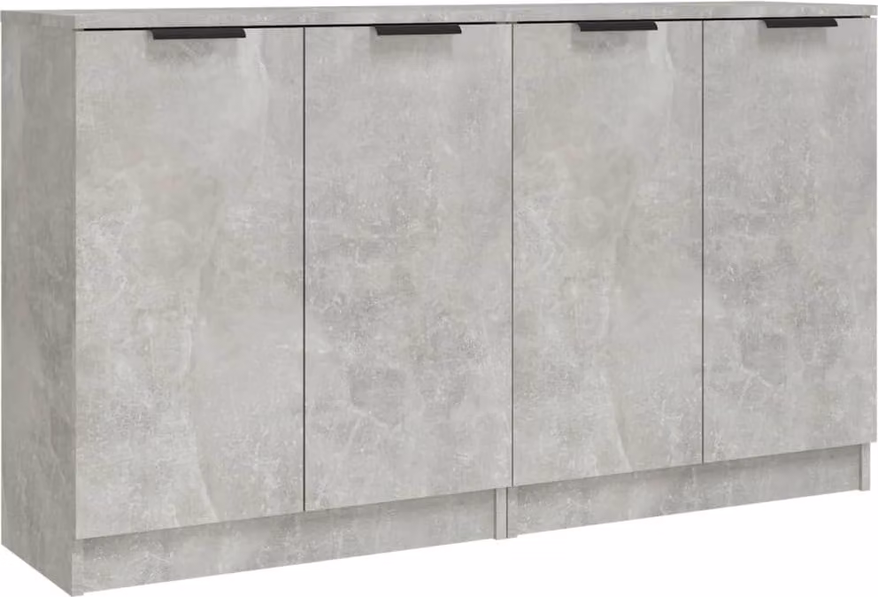 Credenze 2 pz Grigio Cemento 60x30x70 cm in Legno Multistrato