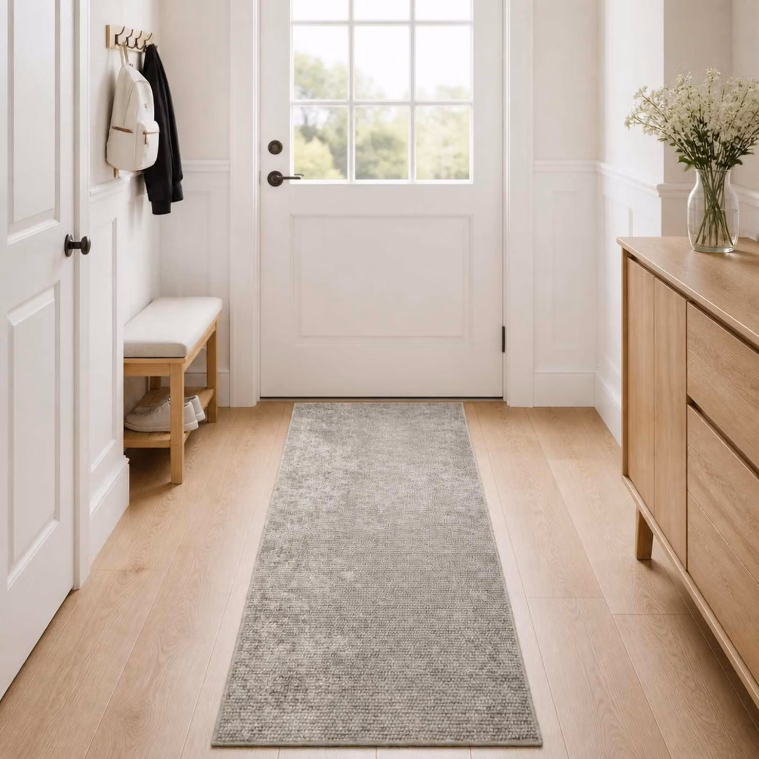 vidaXL Tappeto Beige 80 x 200 cm 100% Poliestere 3 mm Lavabile