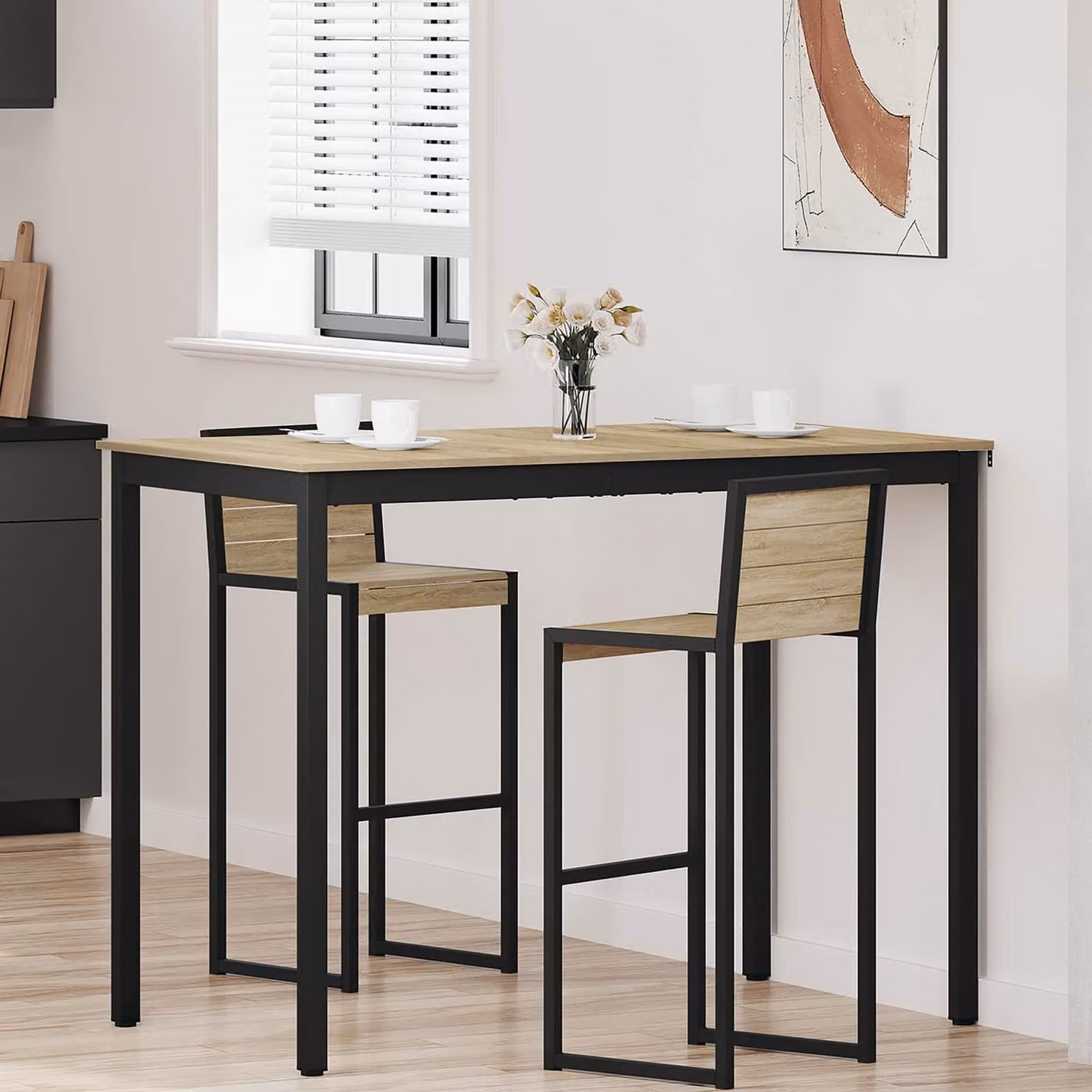 Maison Exclusive - Tavolino alto in materiale derivato dal legno, rettangolare