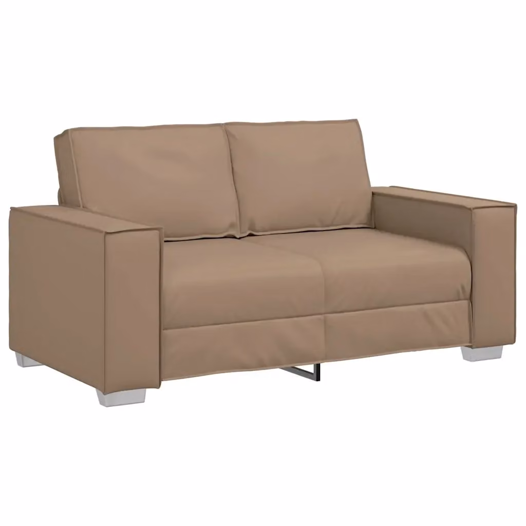 Divano a due posti moderno vidaXL in pelle sintetica beige L: 160 cm, H: 84 cm, P: 78 cm – 2