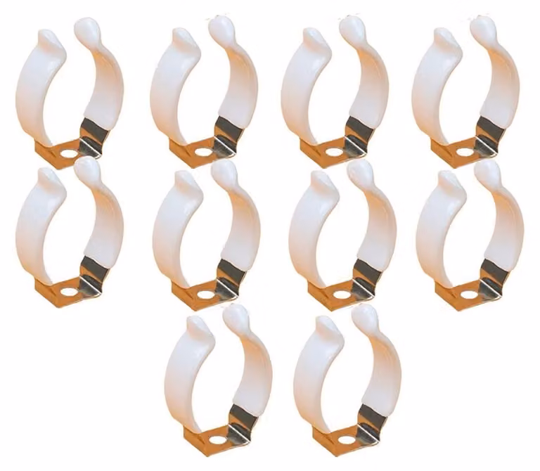 Morsetto per tubo a U, confezione da 10 pezzi, acciaio inossidabile, 31,5 x 23,5 mm, supporto di fissaggio