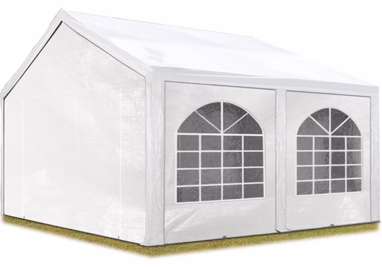 TOOLPORT Tendone per feste 3x6 m Gazebo party per sagre, mercati 450 N bianco impermeabile protezione UV