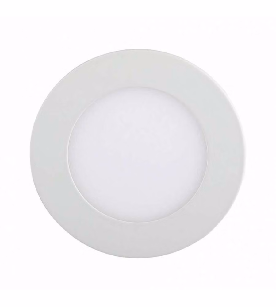 V-TAC Mini Pannello LED 3W Montaggio ad Incasso Rotondo Colore Bianco 2700K