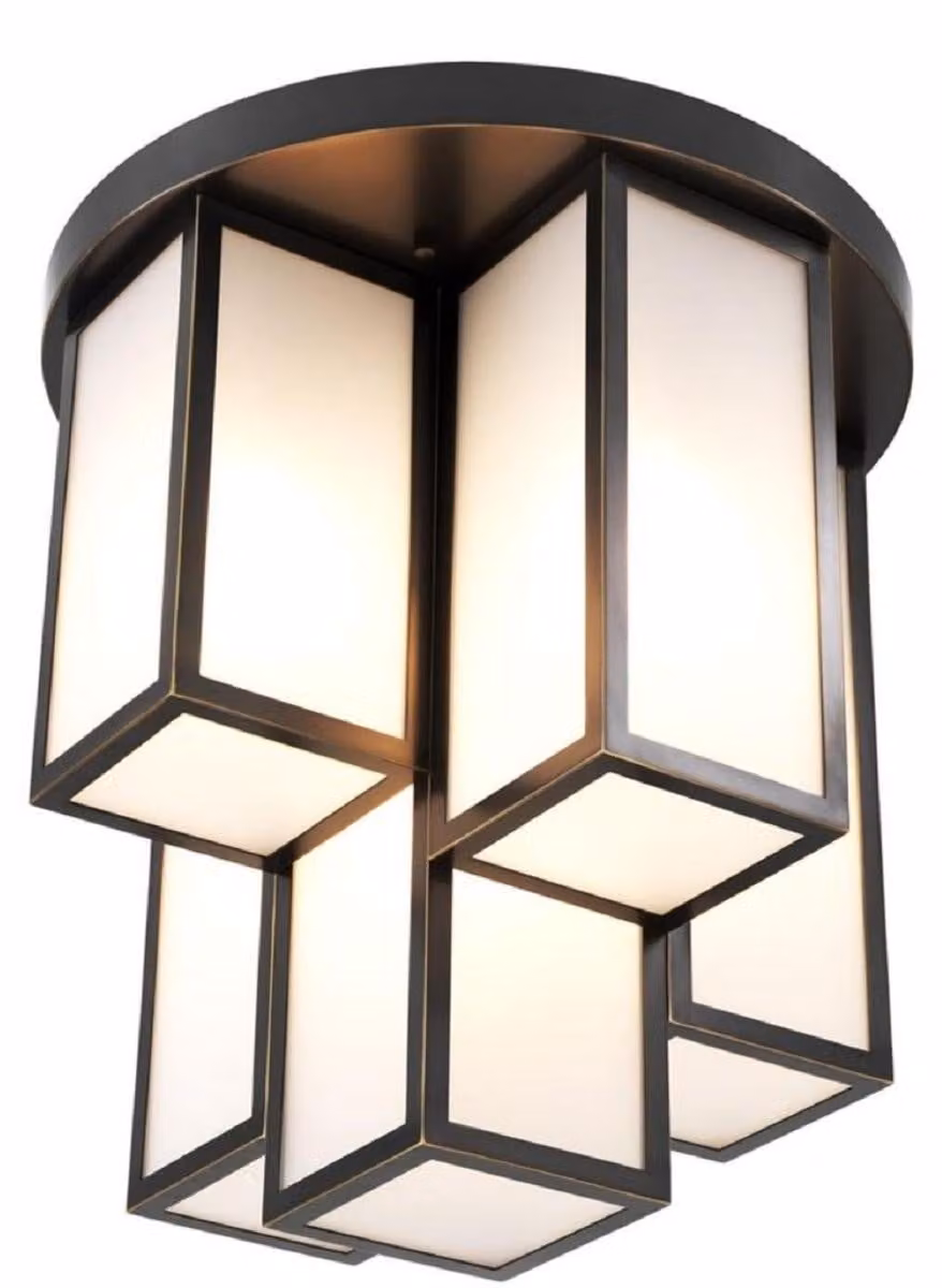 Casa Padrino plafoniera bronzo / bianco Ø 50 x H. 53,5 cm - qualità